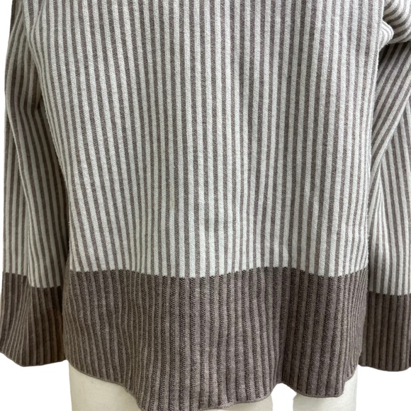 Rachel Zoe striped mock turtleneck sweater large - Picture 2 of 8